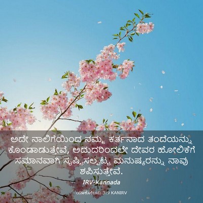 Picture 03 - ಯಾಕೋಬನು 3:9 KANIRV - ಅದೇ ನಾಲಿಗೆಯಿಂದ - Bible Verse Picture