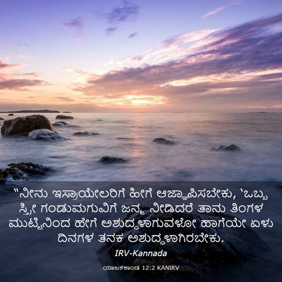 Picture 03 - ಯಾಜಕಕಾಂಡ 12:2 KANIRV - “ನೀನು - Bible Verse Picture