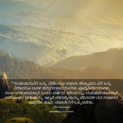 Picture 03 - ಯಾಜಕಕಾಂಡ 12:6 KANIRV - “‘ಗಂಡುಮಗುವಿಗೆ - Bible Verse Picture
