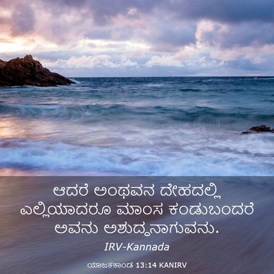 Picture 03 - ಯಾಜಕಕಾಂಡ 13:14 KANIRV - ಆದರೆ ಅಂಥವನ - Bible Verse Picture