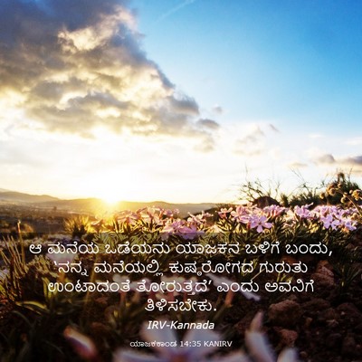 Picture 03 - ಯಾಜಕಕಾಂಡ 14:35 KANIRV - ಆ ಮನೆಯ ಒಡೆಯನು - Bible Verse Picture