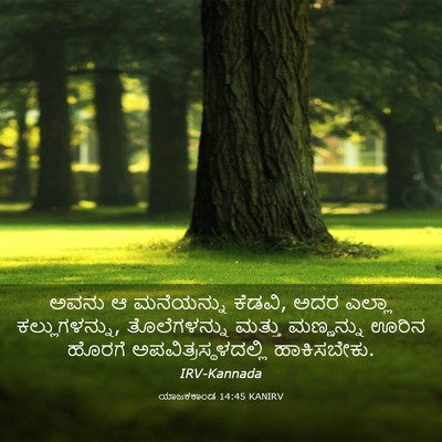 Picture 03 - ಯಾಜಕಕಾಂಡ 14:45 KANIRV - ಅವನು ಆ ಮನೆಯನ್ನು - Bible Verse Picture