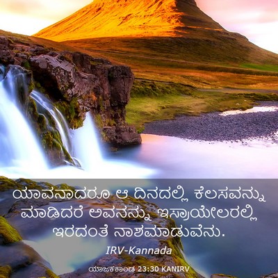 Picture 03 - ಯಾಜಕಕಾಂಡ 23:30 KANIRV - ಯಾವನಾದರೂ ಆ - Bible Verse Picture