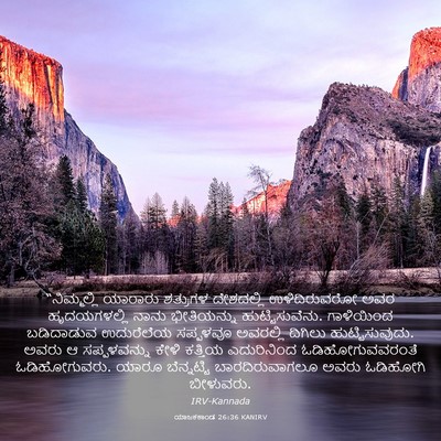 Picture 03 - ಯಾಜಕಕಾಂಡ 26:36 KANIRV - “ನಿಮ್ಮಲ್ಲಿ ಯಾರಾರು - Bible Verse Picture