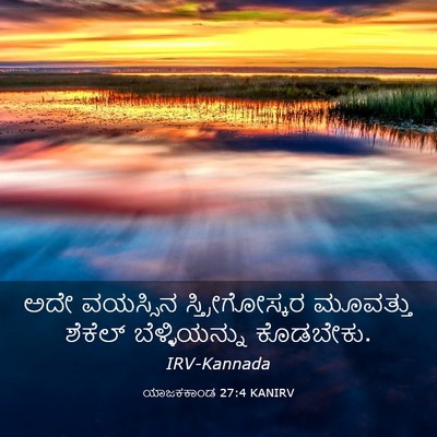 Picture 03 - ಯಾಜಕಕಾಂಡ 27:4 KANIRV - ಅದೇ ವಯಸ್ಸಿನ - Bible Verse Picture