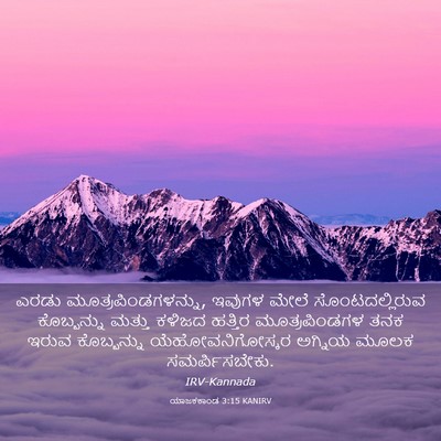 Picture 03 - ಯಾಜಕಕಾಂಡ 3:15 KANIRV - ಎರಡು - Bible Verse Picture