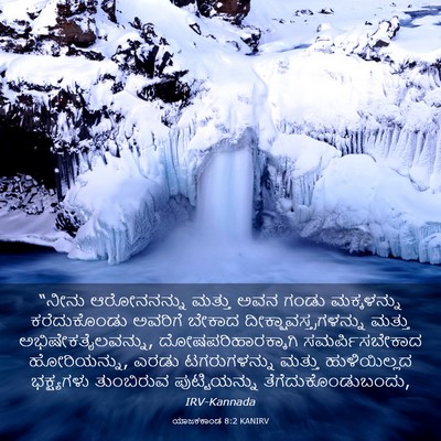 Picture 03 - ಯಾಜಕಕಾಂಡ 8:2 KANIRV - “ನೀನು ಆರೋನನನ್ನು - Bible Verse Picture