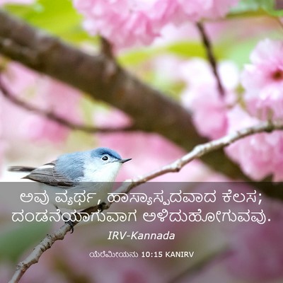 Picture 03 - ಯೆರೆಮೀಯನು 10:15 KANIRV - ಅವು ವ್ಯರ್ಥ, - Bible Verse Picture
