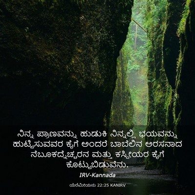 Picture 03 - ಯೆರೆಮೀಯನು 22:25 KANIRV - ನಿನ್ನ ಪ್ರಾಣವನ್ನು - Bible Verse Picture