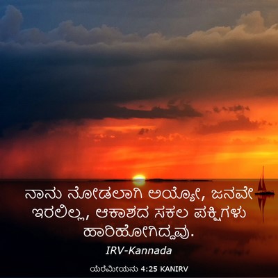 Picture 03 - ಯೆರೆಮೀಯನು 4:25 KANIRV - ನಾನು ನೋಡಲಾಗಿ - Bible Verse Picture