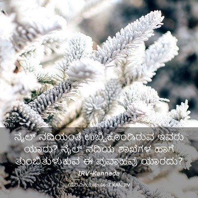 Picture 03 - ಯೆರೆಮೀಯನು 46:7 KANIRV - ನೈಲ್ ನದಿಯಂತೆ - Bible Verse Picture
