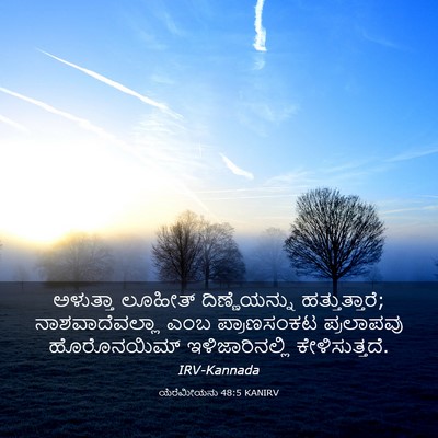 Picture 03 - ಯೆರೆಮೀಯನು 48:5 KANIRV - ಅಳುತ್ತಾ ಲೂಹೀತ್ - Bible Verse Picture