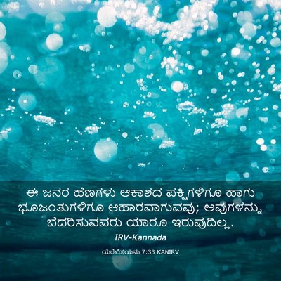 Picture 03 - ಯೆರೆಮೀಯನು 7:33 KANIRV - ಈ ಜನರ ಹೆಣಗಳು ಆಕಾಶದ - Bible Verse Picture