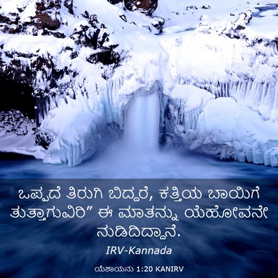 Picture 03 - ಯೆಶಾಯನು 1:20 KANIRV - ಒಪ್ಪದೆ ತಿರುಗಿ - Bible Verse Picture