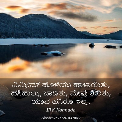 Picture 03 - ಯೆಶಾಯನು 15:6 KANIRV - ನಿಮ್ರೀಮ್ ಹೊಳೆಯು - Bible Verse Picture