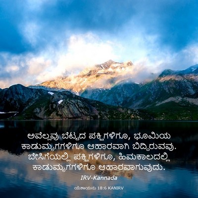 Picture 03 - ಯೆಶಾಯನು 18:6 KANIRV - ಅವೆಲ್ಲವು ಬೆಟ್ಟದ - Bible Verse Picture