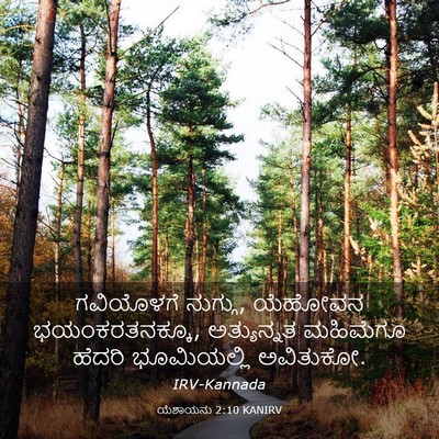 Picture 03 - ಯೆಶಾಯನು 2:10 KANIRV - ಗವಿಯೊಳಗೆ ನುಗ್ಗು, - Bible Verse Picture