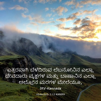 Picture 03 - ಯೆಶಾಯನು 2:13 KANIRV - ಎತ್ತರವಾಗಿ - Bible Verse Picture