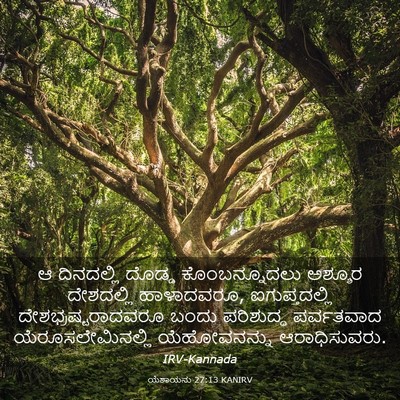 Picture 03 - ಯೆಶಾಯನು 27:13 KANIRV - ಆ ದಿನದಲ್ಲಿ ದೊಡ್ಡ - Bible Verse Picture