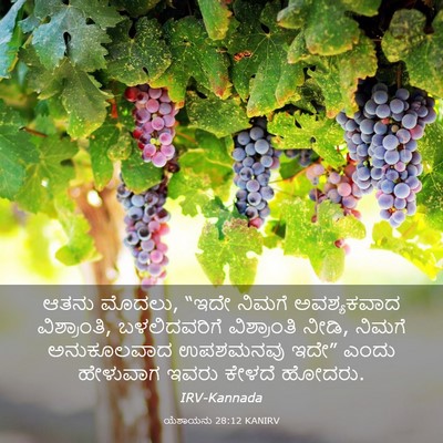 Picture 03 - ಯೆಶಾಯನು 28:12 KANIRV - ಆತನು ಮೊದಲು, “ಇದೇ - Bible Verse Picture