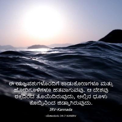 Picture 03 - ಯೆಶಾಯನು 34:7 KANIRV - ಈ ಯಜ್ಞಪಶುಗಳೊಂದಿಗೆ - Bible Verse Picture