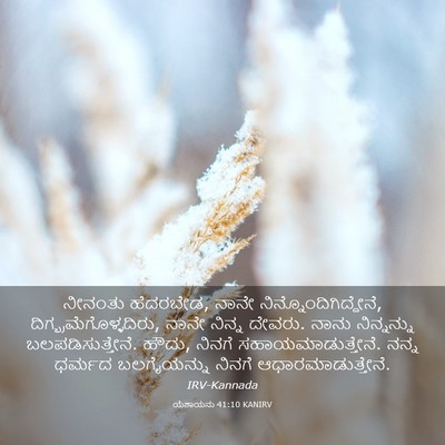 Picture 03 - ಯೆಶಾಯನು 41:10 KANIRV - ನೀನಂತು ಹೆದರಬೇಡ, - Bible Verse Picture