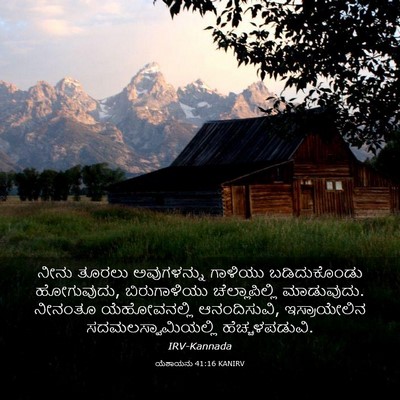 Picture 03 - ಯೆಶಾಯನು 41:16 KANIRV - ನೀನು ತೂರಲು - Bible Verse Picture