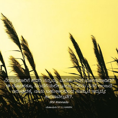 Picture 03 - ಯೆಶಾಯನು 57:11 KANIRV - ನೀನು ಯಾರಿಗೆ ಹೆದರಿ - Bible Verse Picture