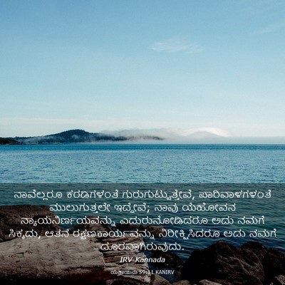 Picture 03 - ಯೆಶಾಯನು 59:11 KANIRV - ನಾವೆಲ್ಲರೂ - Bible Verse Picture