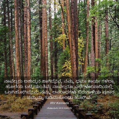 Picture 03 - ಯೆಶಾಯನು 64:6 KANIRV - ನಾವೆಲ್ಲರು ಅಶುದ್ಧನ - Bible Verse Picture