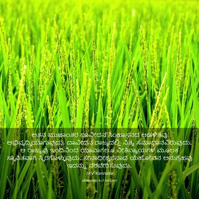 Picture 03 - ಯೆಶಾಯನು 9:7 KANIRV - ಆತನ ಮುಖಾಂತರ - Bible Verse Picture