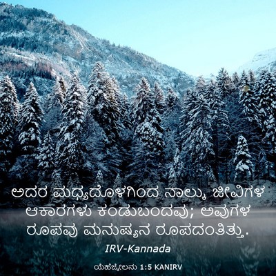 Picture 03 - ಯೆಹೆಜ್ಕೇಲನು 1:5 KANIRV - ಅದರ ಮಧ್ಯದೊಳಗಿಂದ - Bible Verse Picture