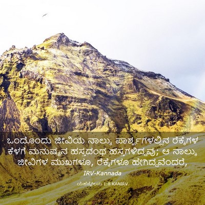Picture 03 - ಯೆಹೆಜ್ಕೇಲನು 1:8 KANIRV - ಒಂದೊಂದು ಜೀವಿಯ - Bible Verse Picture