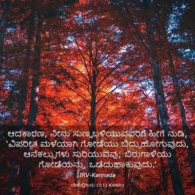 Picture 03 - ಯೆಹೆಜ್ಕೇಲನು 13:11 KANIRV - ಆದಕಾರಣ, ನೀನು - Bible Verse Picture
