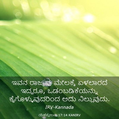 Picture 03 - ಯೆಹೆಜ್ಕೇಲನು 17:14 KANIRV - ಇವನ ರಾಜ್ಯವು - Bible Verse Picture
