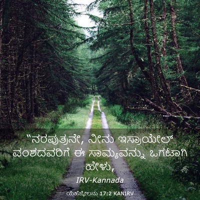 Picture 03 - ಯೆಹೆಜ್ಕೇಲನು 17:2 KANIRV - “ನರಪುತ್ರನೇ, ನೀನು - Bible Verse Picture