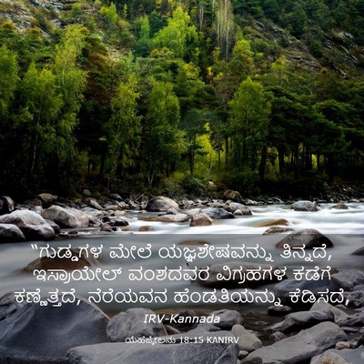 Picture 03 - ಯೆಹೆಜ್ಕೇಲನು 18:15 KANIRV - “ಗುಡ್ಡಗಳ ಮೇಲೆ - Bible Verse Picture