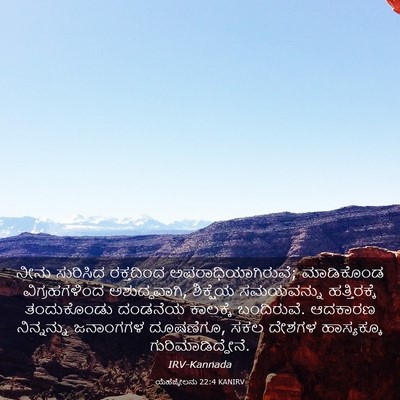 Picture 03 - ಯೆಹೆಜ್ಕೇಲನು 22:4 KANIRV - ನೀನು ಸುರಿಸಿದ - Bible Verse Picture