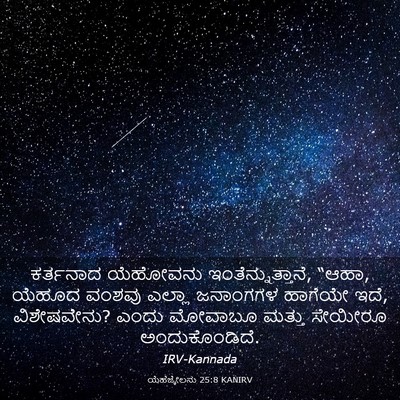 Picture 03 - ಯೆಹೆಜ್ಕೇಲನು 25:8 KANIRV - ಕರ್ತನಾದ ಯೆಹೋವನು - Bible Verse Picture