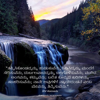 Picture 03 - ಯೆಹೆಜ್ಕೇಲನು 34:16 KANIRV -  - Bible Verse Picture