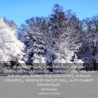 Picture 03 - ಯೆಹೆಜ್ಕೇಲನು 36:3 KANIRV - ಈ ಪ್ರವಾದನೆಯನ್ನು - Bible Verse Picture