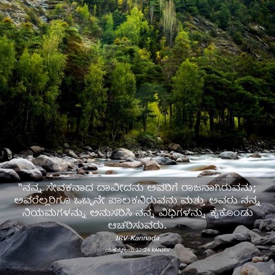 Picture 03 - ಯೆಹೆಜ್ಕೇಲನು 37:24 KANIRV - “ನನ್ನ ಸೇವಕನಾದ - Bible Verse Picture