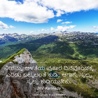 Picture 03 - ಯೆಹೆಜ್ಕೇಲನು 4:11 KANIRV - ನೀರನ್ನು ಅಳತೆಯ - Bible Verse Picture