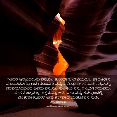 Picture 03 - ಯೆಹೆಜ್ಕೇಲನು 44:15 KANIRV - “‘ಆದರೆ ಇಸ್ರಾಯೇಲರು - Bible Verse Picture