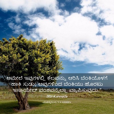 Picture 03 - ಯೆಹೆಜ್ಕೇಲನು 5:4 KANIRV - ಆಮೇಲೆ ಇವುಗಳಲ್ಲಿ - Bible Verse Picture