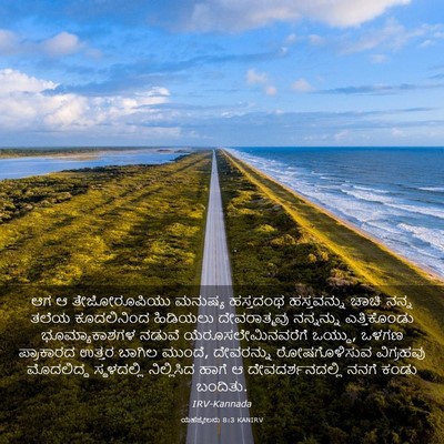 Picture 03 - ಯೆಹೆಜ್ಕೇಲನು 8:3 KANIRV - ಆಗ ಆ ತೇಜೋರೂಪಿಯು - Bible Verse Picture