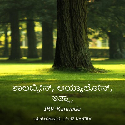 Picture 03 - ಯೆಹೋಶುವನು 19:42 KANIRV - ಶಾಲಬ್ಬೀನ್, - Bible Verse Picture