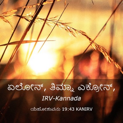 Picture 03 - ಯೆಹೋಶುವನು 19:43 KANIRV - ಏಲೋನ್, ತಿಮ್ನಾ - Bible Verse Picture