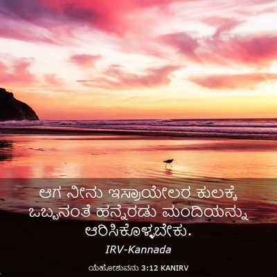 Picture 03 - ಯೆಹೋಶುವನು 3:12 KANIRV - ಆಗ ನೀನು ಇಸ್ರಾಯೇಲರ - Bible Verse Picture