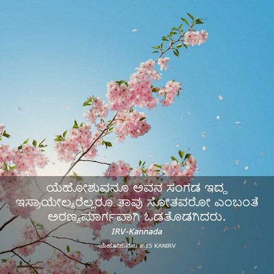 Picture 03 - ಯೆಹೋಶುವನು 8:15 KANIRV - ಯೆಹೋಶುವನೂ ಅವನ - Bible Verse Picture